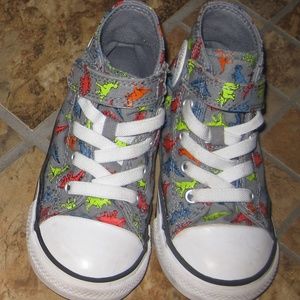 Converse Size 8 Toddler High Tops Dinos